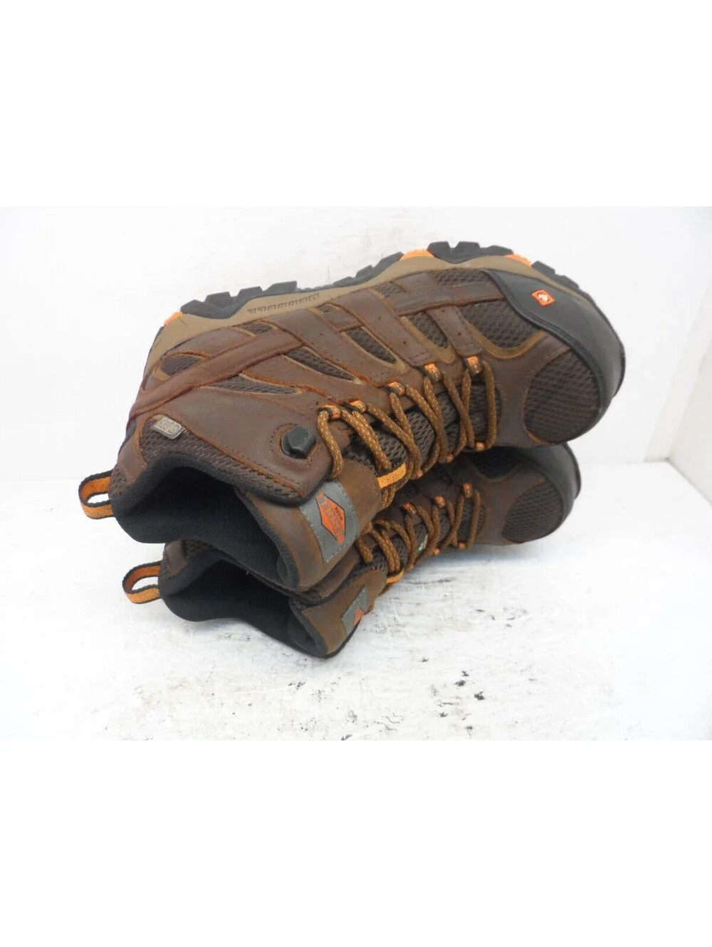 MERRELL Mens MOAB 2 VERTEX MID WATERPROOF Comp Toe Work Boots J19483W Brown 8W